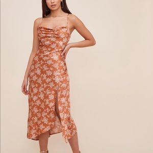 Astr the Label - Gaia floral midi dress in rust
